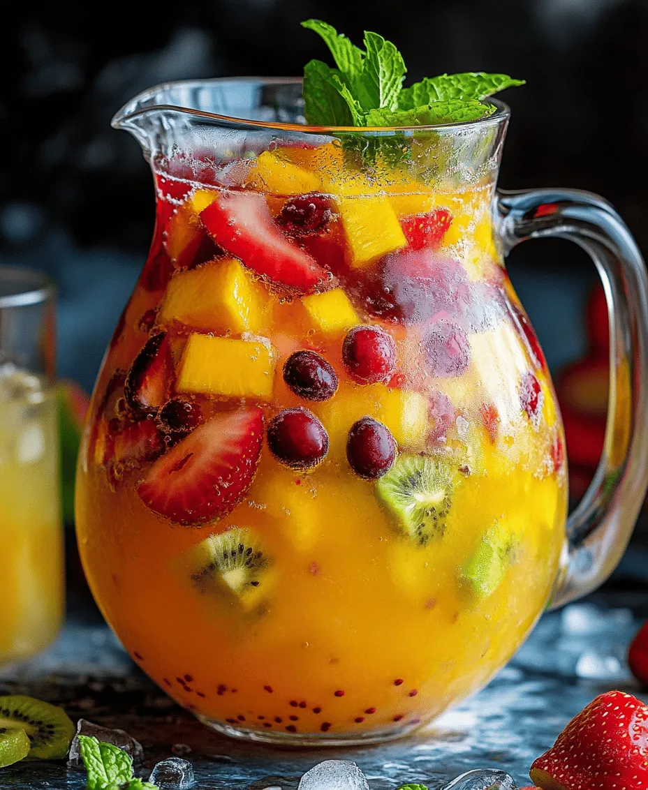 Imagine the sun-drenched beaches of Hawaii, where the air is filled with the sweet scent of tropical fruit and the sound of waves gently lapping against the shore. This serene paradise is not just a destination; it's an experience, one that can be captured in a refreshing beverage. Tropical flavors have an undeniable allure that can transport us from our busy lives to a tranquil escape, even if just for a moment. When it comes to embodying that essence, nothing does it quite like a pitcher of Tropical Paradise Hawaiian Fruit Punch.