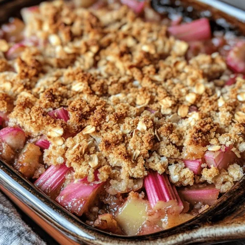 Are you looking for a refreshing and unique dessert that tantalizes your taste buds and impresses your guests? The Sweet and Tart Coconut Rhubarb Crunch is the perfect solution. This delightful dessert combines the vibrant flavors of tart rhubarb with the sweet, tropical notes of coconut, creating a symphony of tastes that will leave you craving more. Whether you are hosting a summer gathering or simply indulging in a sweet treat at home, this recipe offers a delightful balance of flavors and textures, making it a must-try for any dessert lover.