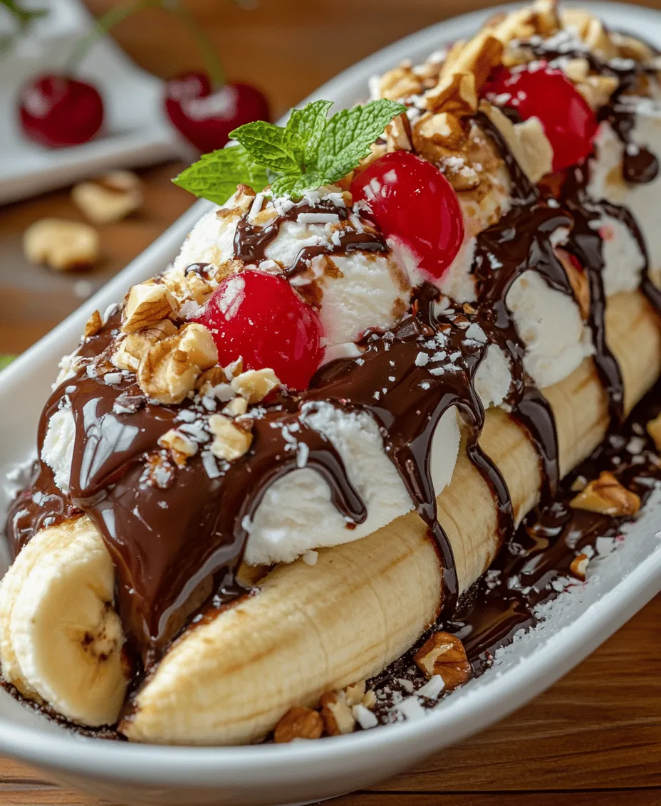 The banana split is believed to have been invented in the early 1900s in Latrobe, Pennsylvania. The story goes that a young pharmacist named David Evans Strickler created the dessert as a way to attract more customers to his soda fountain. Strickler's creation was a hit, comprising a sliced banana served with three scoops of ice cream—one each of vanilla, chocolate, and strawberry—topped with various sauces and garnishes. This innovative treat quickly gained popularity, spreading from local diners to ice cream parlors across the country.
