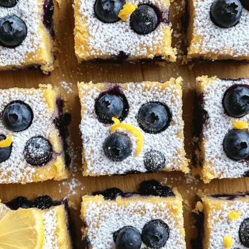 As summer approaches, the allure of fresh, seasonal ingredients becomes irresistible. Among the delightful offerings of this vibrant season, Lemon Blueberry Bliss Bars stand out as a refreshing treat that perfectly balances sweetness and tartness. Imagine biting into a soft, chewy bar, bursting with the juiciness of fresh blueberries and the bright zest of lemon. These bars not only satisfy your sweet tooth but also evoke the sunny essence of summer, making them a staple for picnics, brunches, or simply a delightful afternoon snack.