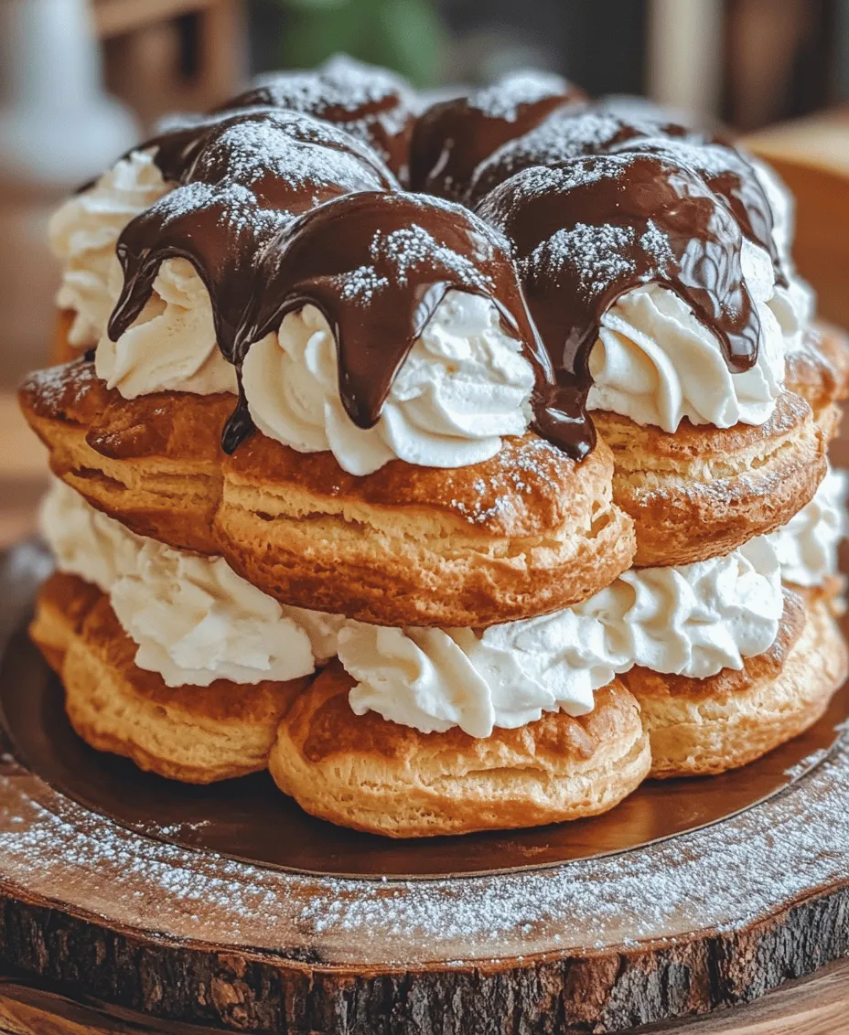 Cream Puff Cake, also known as Gâteau de Choux, is a timeless dessert that has captured the hearts of pastry lovers around the world. Its origins trace back to France, where choux pastry was first perfected in the 16th century. This dessert elegantly showcases the versatility and finesse of French patisserie, combining the airy texture of choux pastry with a rich, creamy filling. The cake is not only a feast for the eyes but also a delightful experience for the palate, boasting a light, airy structure that contrasts beautifully with its luscious filling.