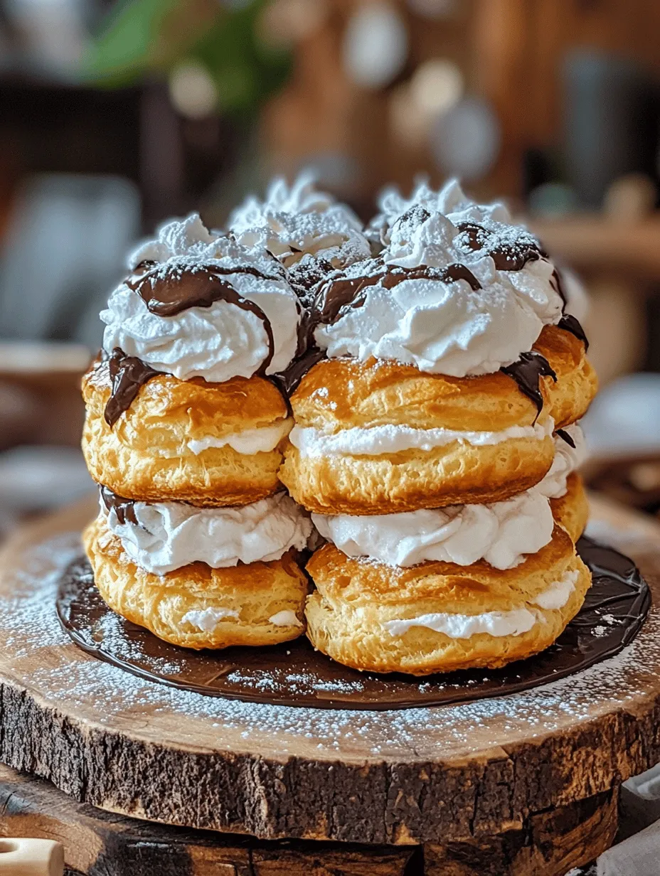 Cream Puff Cake, also known as Gâteau de Choux, is a timeless dessert that has captured the hearts of pastry lovers around the world. Its origins trace back to France, where choux pastry was first perfected in the 16th century. This dessert elegantly showcases the versatility and finesse of French patisserie, combining the airy texture of choux pastry with a rich, creamy filling. The cake is not only a feast for the eyes but also a delightful experience for the palate, boasting a light, airy structure that contrasts beautifully with its luscious filling.