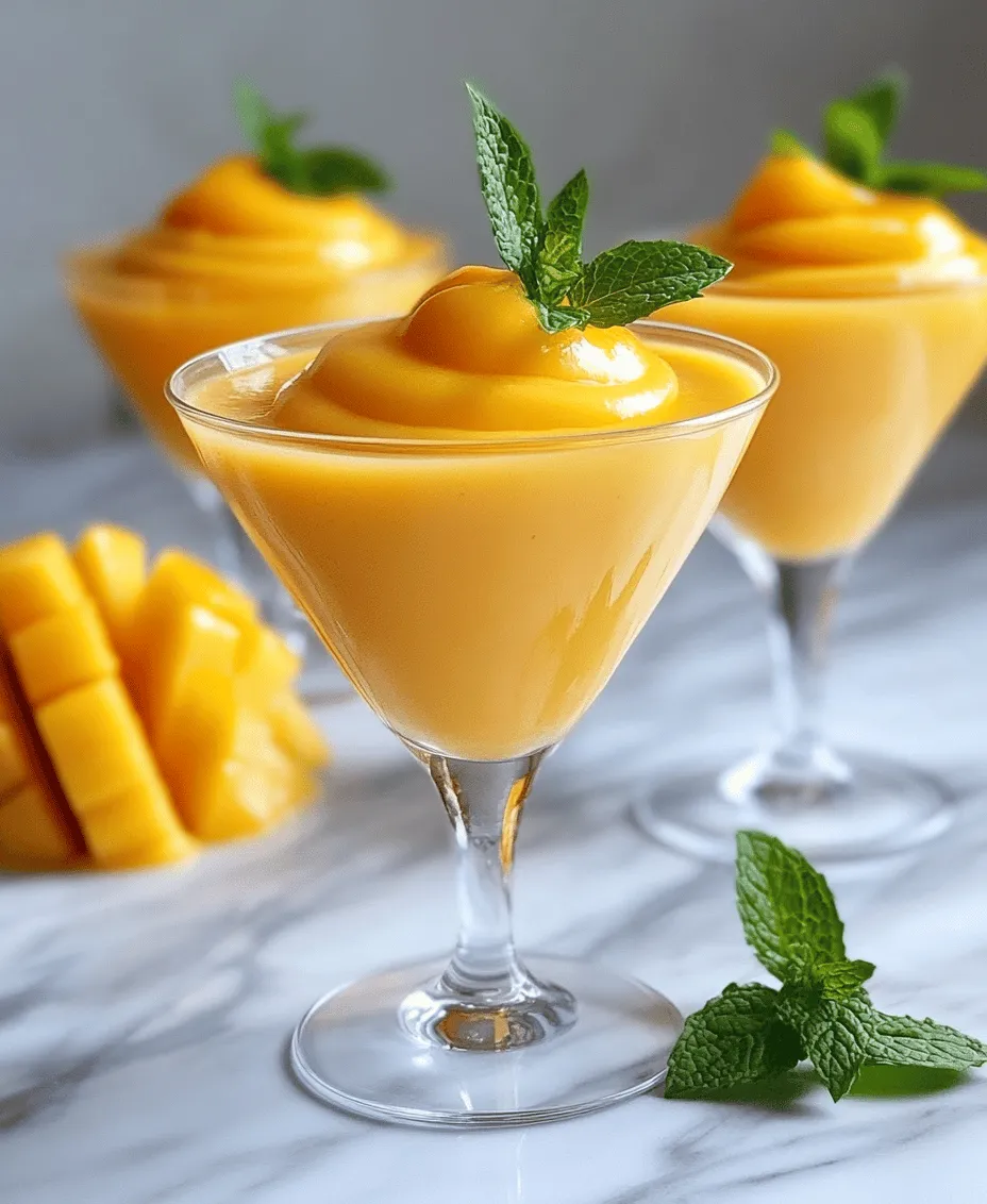 Mango mousse is a delightful dessert that embodies the essence of tropical indulgence. Known for its creamy texture and vibrant flavor, this light and airy treat is perfect for a variety of occasions, from casual family dinners to sophisticated dinner parties. The allure of mango mousse lies not only in its sumptuous taste but also in its effortless preparation, making it an ideal choice for both novice cooks and seasoned chefs.