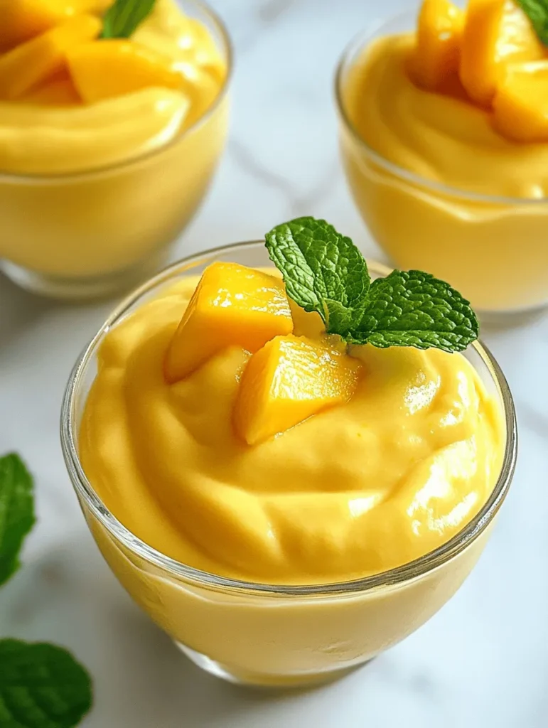 Mango mousse is a delightful dessert that embodies the essence of tropical indulgence. Known for its creamy texture and vibrant flavor, this light and airy treat is perfect for a variety of occasions, from casual family dinners to sophisticated dinner parties. The allure of mango mousse lies not only in its sumptuous taste but also in its effortless preparation, making it an ideal choice for both novice cooks and seasoned chefs.