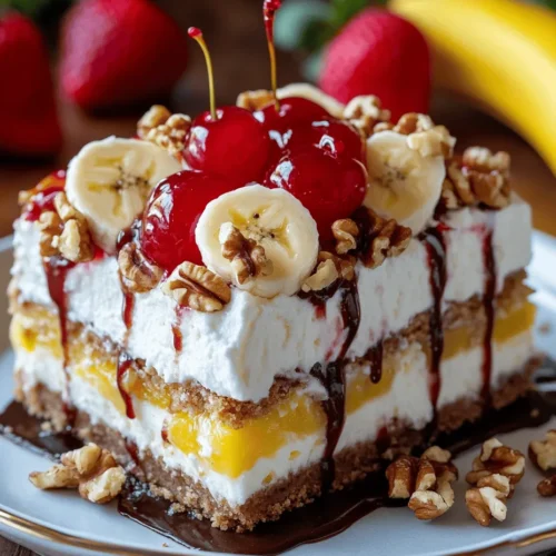 In the ever-evolving world of desserts, no-bake options have carved a niche for themselves, appealing to those who crave indulgence without the time commitment of traditional baking. Among these delightful treats, the Delightful Banana Split Cake stands out as a nostalgic favorite. Celebrated for its vibrant flavors and colorful presentation, this dessert has become a staple at gatherings, parties, and family events.