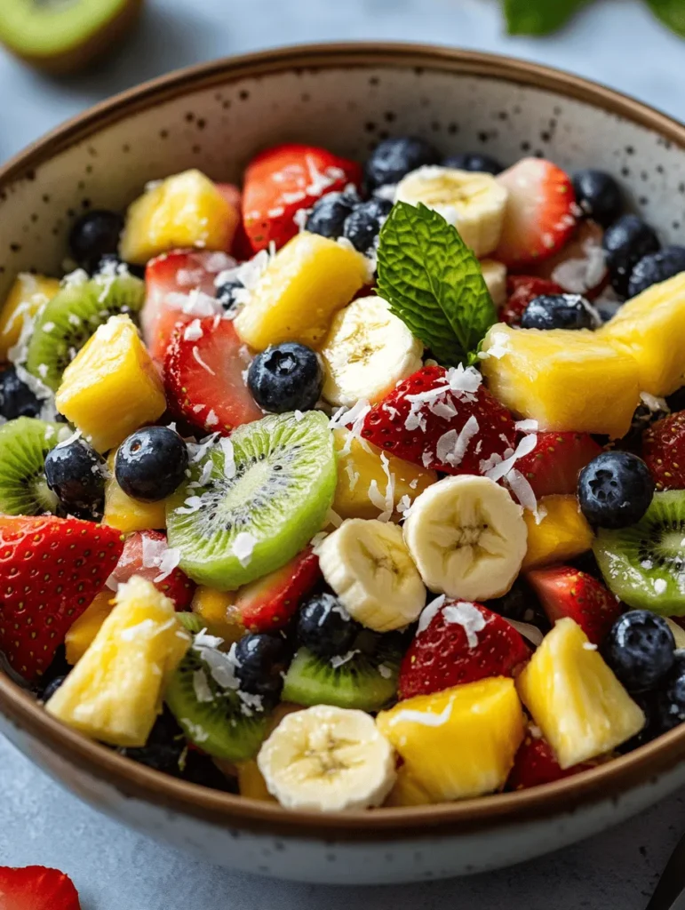 As the sun shines brighter and the days grow longer, there's no better way to celebrate the warm weather than with a refreshing fruit salad. Enter the Tropical Paradise Fruit Salad—a vibrant, colorful medley of tropical fruits that not only looks stunning but also offers a plethora of health benefits. This delightful combination brings the essence of a tropical getaway right to your table, making it an ideal dish for a family gathering, a picnic, or even a simple afternoon snack.
