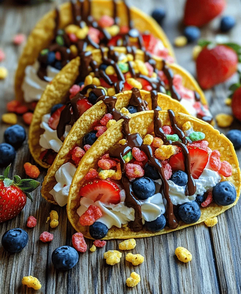 Desserts have a magical ability to evoke memories and transport us back to simpler times, and nothing captures this nostalgic essence quite like Fruity Pebbles Cheesecake Tacos. This whimsical treat marries the creamy richness of cheesecake with the playful crunch of a beloved childhood cereal, creating a dessert that is both visually stunning and delightfully delicious. The vibrant colors and textures make it not just a dessert, but an experience that appeals to both the young and the young-at-heart.