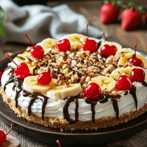 In the realm of desserts, no-bake recipes hold a special allure, particularly during the warmer months when the thought of turning on the oven can feel unbearable. No-bake desserts are not only convenient but also allow for creativity, making them a favorite among home bakers and dessert lovers alike. One such treat that captures the essence of simplicity and indulgence is the No Bake Banana Split Pie Delight. This dessert combines the classic flavors of a banana split with the ease of a no-bake recipe, making it an ideal choice for hot summer days, family gatherings, or any occasion that calls for a refreshing sweet treat.