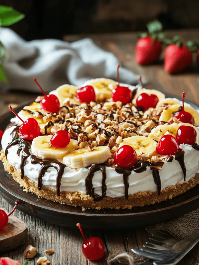 In the realm of desserts, no-bake recipes hold a special allure, particularly during the warmer months when the thought of turning on the oven can feel unbearable. No-bake desserts are not only convenient but also allow for creativity, making them a favorite among home bakers and dessert lovers alike. One such treat that captures the essence of simplicity and indulgence is the No Bake Banana Split Pie Delight. This dessert combines the classic flavors of a banana split with the ease of a no-bake recipe, making it an ideal choice for hot summer days, family gatherings, or any occasion that calls for a refreshing sweet treat.