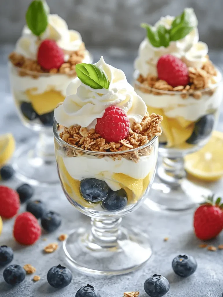 There’s something enchanting about desserts that not only tantalize the taste buds but also invigorate the senses. The Lemon-Basil Whipped Parfait is one such creation that epitomizes this balance. This dessert marries the zesty brightness of lemon with the aromatic freshness of basil, making it an ideal treat for warm summer days or elegant gatherings. Its vibrant layers and fluffy texture make it a visual delight, while the combination of flavors creates an experience that is both refreshing and indulgent.