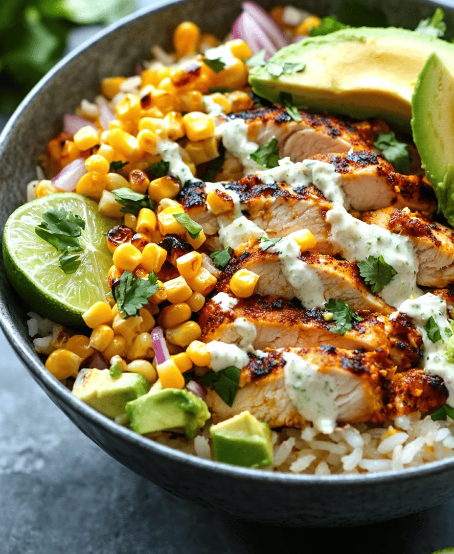 Street corn, also known as elote, is a beloved dish that hails from the bustling streets of Mexico. This vibrant snack features grilled corn on the cob slathered in a creamy sauce, sprinkled with cheese, and topped with fresh herbs and spices. Over the years, it has gained immense popularity beyond its native borders, inspiring chefs and home cooks alike to incorporate its delicious flavors into various dishes. The Street Corn Chicken Rice Bowl brings together the essence of street corn with the heartiness of a rice bowl, creating a satisfying meal that is perfect for any occasion.