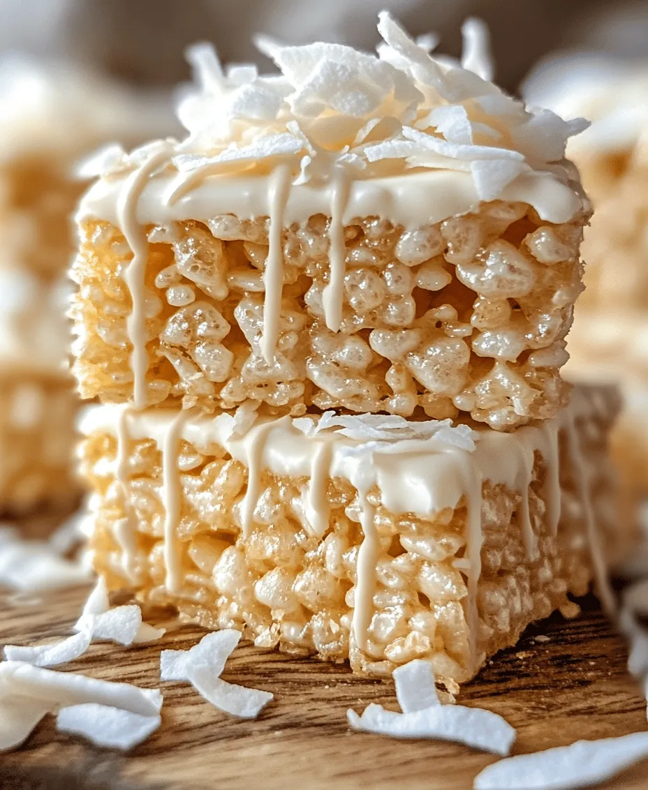 Rice Krispie treats have long held a special place in the hearts of both children and adults, becoming a staple at parties, school events, and family gatherings. The simplicity of combining Rice Krispies cereal with melted butter and marshmallows creates a delightful no-bake dessert that is both quick and easy to make. However, while the classic recipe is undeniably delicious, there’s always room for creativity in the kitchen. This is where our Coconut Marshmallow Rice Krispie Treats come into play, transforming the beloved treat into something even more indulgent and tropical.