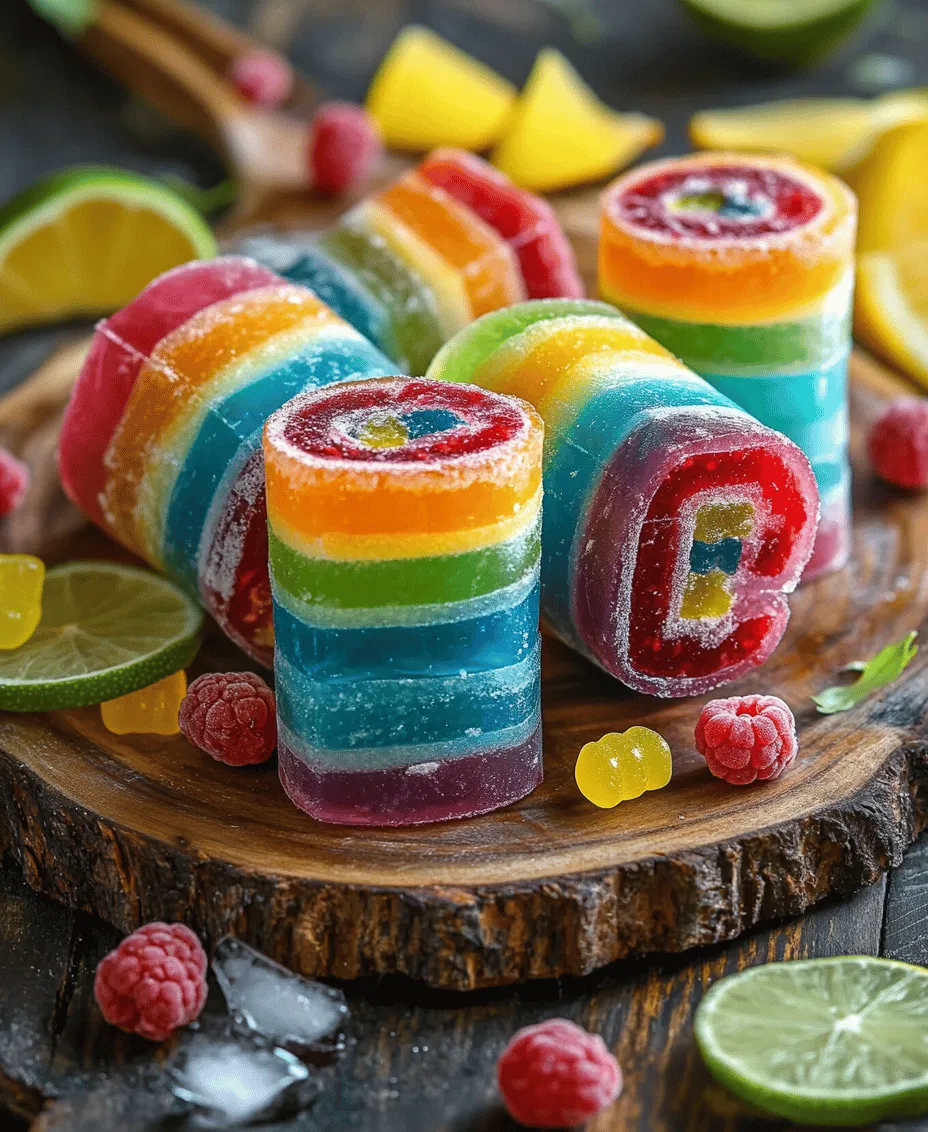 As summer parties and gatherings approach, the quest for fun and innovative treats becomes a top priority for hosts and guests alike. Enter the Sour Rainbow Punch Vodka Rollups: a vibrant, playful snack that combines the nostalgia of childhood candy with the adult appeal of vodka-infused fun. These rollups are not just visually enticing with their kaleidoscope of colors; they pack a flavorful punch that’s sure to be a hit at any event.