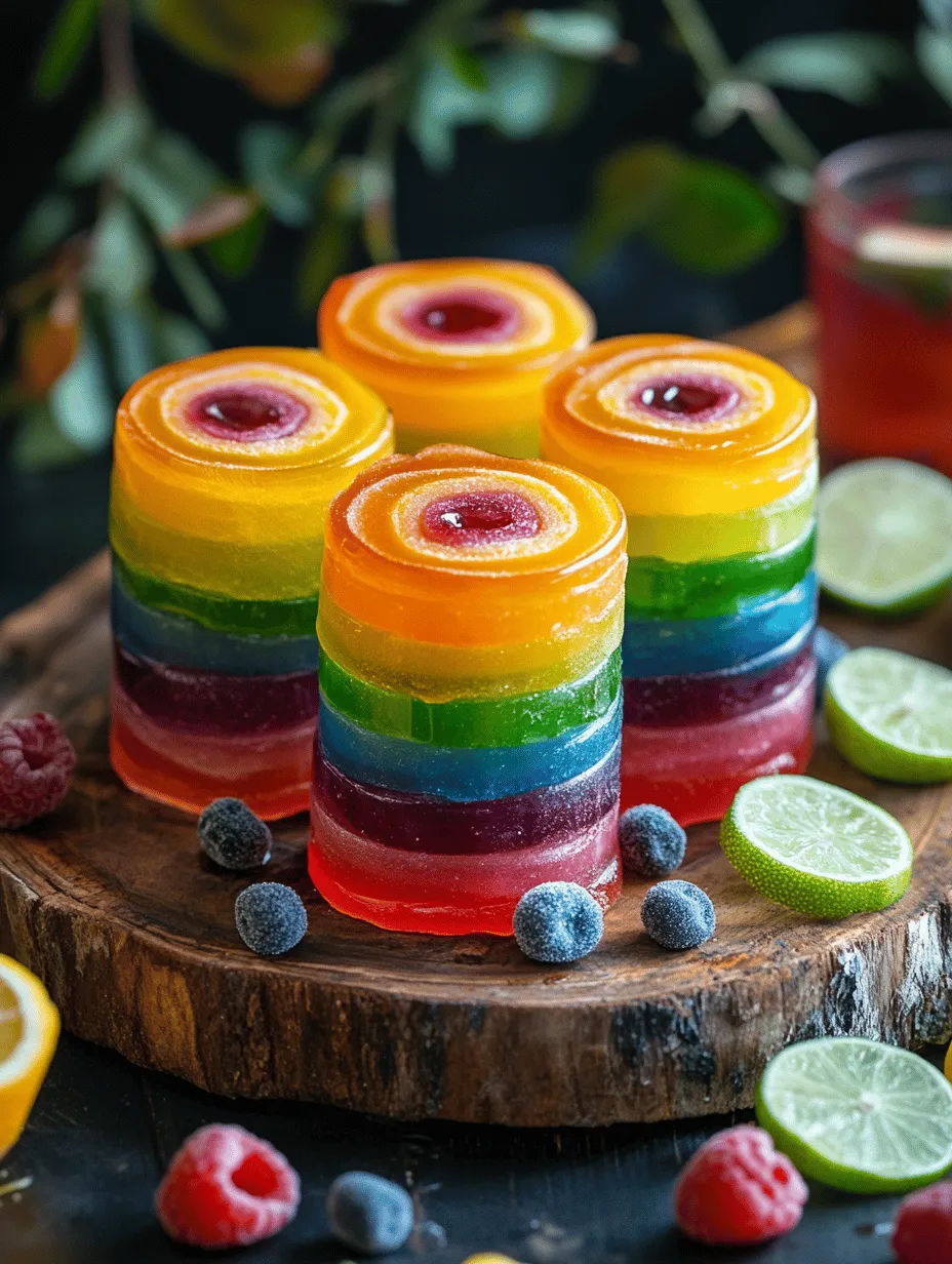 As summer parties and gatherings approach, the quest for fun and innovative treats becomes a top priority for hosts and guests alike. Enter the Sour Rainbow Punch Vodka Rollups: a vibrant, playful snack that combines the nostalgia of childhood candy with the adult appeal of vodka-infused fun. These rollups are not just visually enticing with their kaleidoscope of colors; they pack a flavorful punch that’s sure to be a hit at any event.