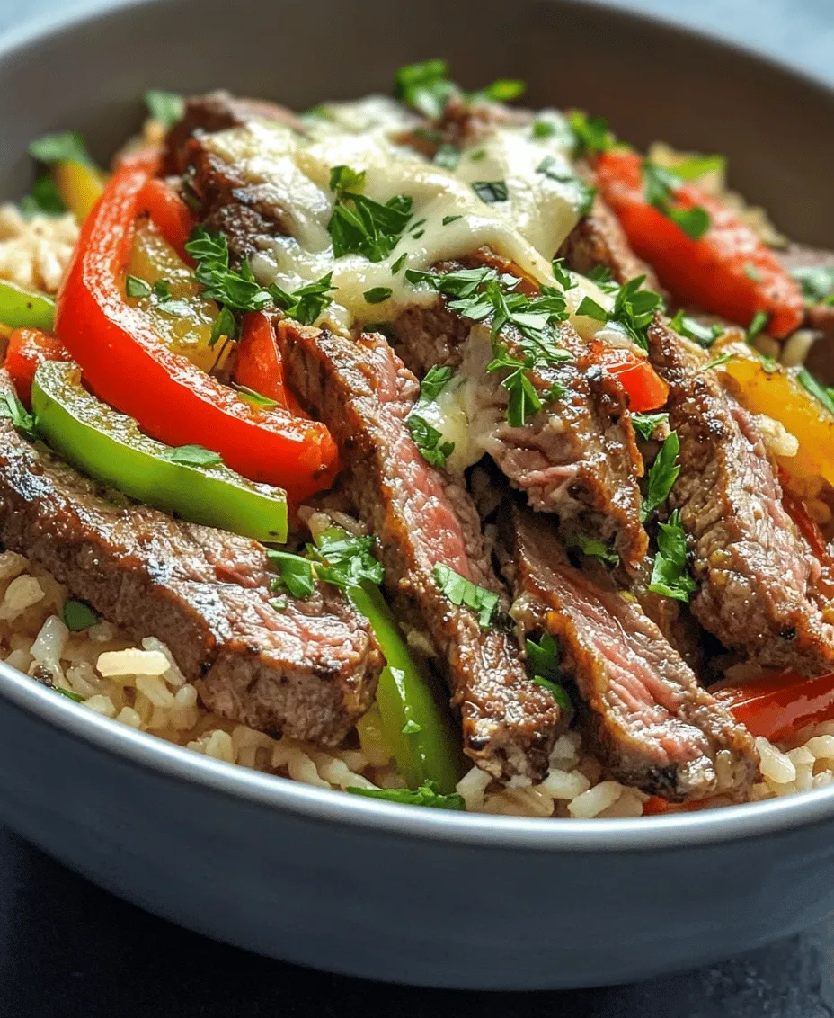 If you’re on the hunt for a meal that combines savory flavors with high nutritional value, look no further than High Protein Philly Cheesesteak Rice Bowls. This dish takes the beloved classic Philly cheesesteak and transforms it into a protein-packed meal that suits a variety of dietary preferences. With tender strips of lean sirloin steak, colorful bell peppers, and creamy provolone cheese served over a bed of fluffy rice, it not only satisfies your cravings but also fuels your body with essential nutrients.