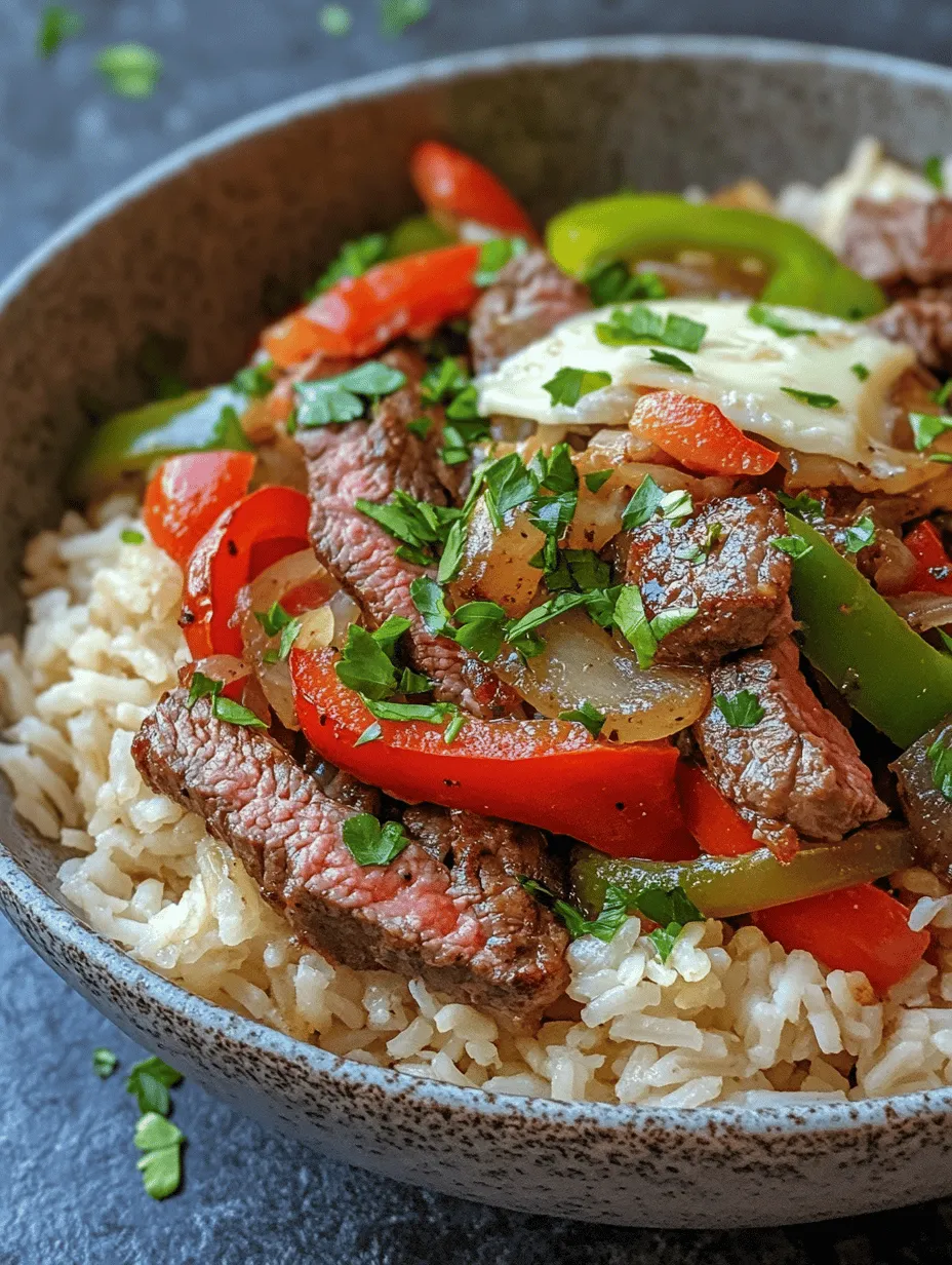 If you’re on the hunt for a meal that combines savory flavors with high nutritional value, look no further than High Protein Philly Cheesesteak Rice Bowls. This dish takes the beloved classic Philly cheesesteak and transforms it into a protein-packed meal that suits a variety of dietary preferences. With tender strips of lean sirloin steak, colorful bell peppers, and creamy provolone cheese served over a bed of fluffy rice, it not only satisfies your cravings but also fuels your body with essential nutrients.