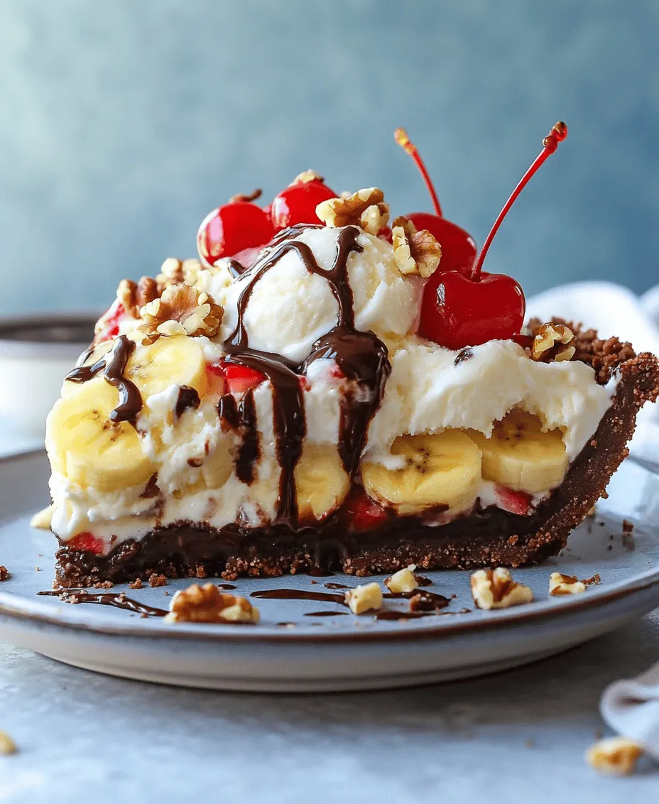 Welcome to a sweet treat that’s sure to steal the spotlight at your next gathering: the Frozen Banana Split Pie! This delightful dessert combines the classic flavors of a traditional banana split into a convenient and visually stunning pie. With its luscious layers of creamy vanilla ice cream, fresh fruits, and a crumbly graham cracker crust, this dessert is not only a feast for the eyes but a celebration of taste and texture as well.