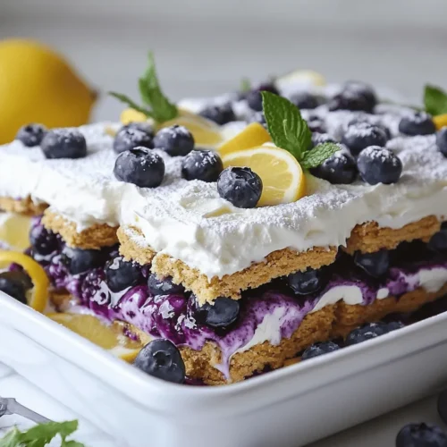 As the warm sun beckons and outdoor gatherings become a staple of summer, what could be more refreshing than a slice of Easy Blueberry Lemon Icebox Cake? This delightful dessert combines the sweet-tart flavor of fresh blueberries with the zesty brightness of lemons, creating a treat that is as pleasing to the palate as it is to the eyes. With its layers of creamy goodness and crunchy graham crackers, this icebox cake is a showstopper that promises to impress both family and friends at any gathering.