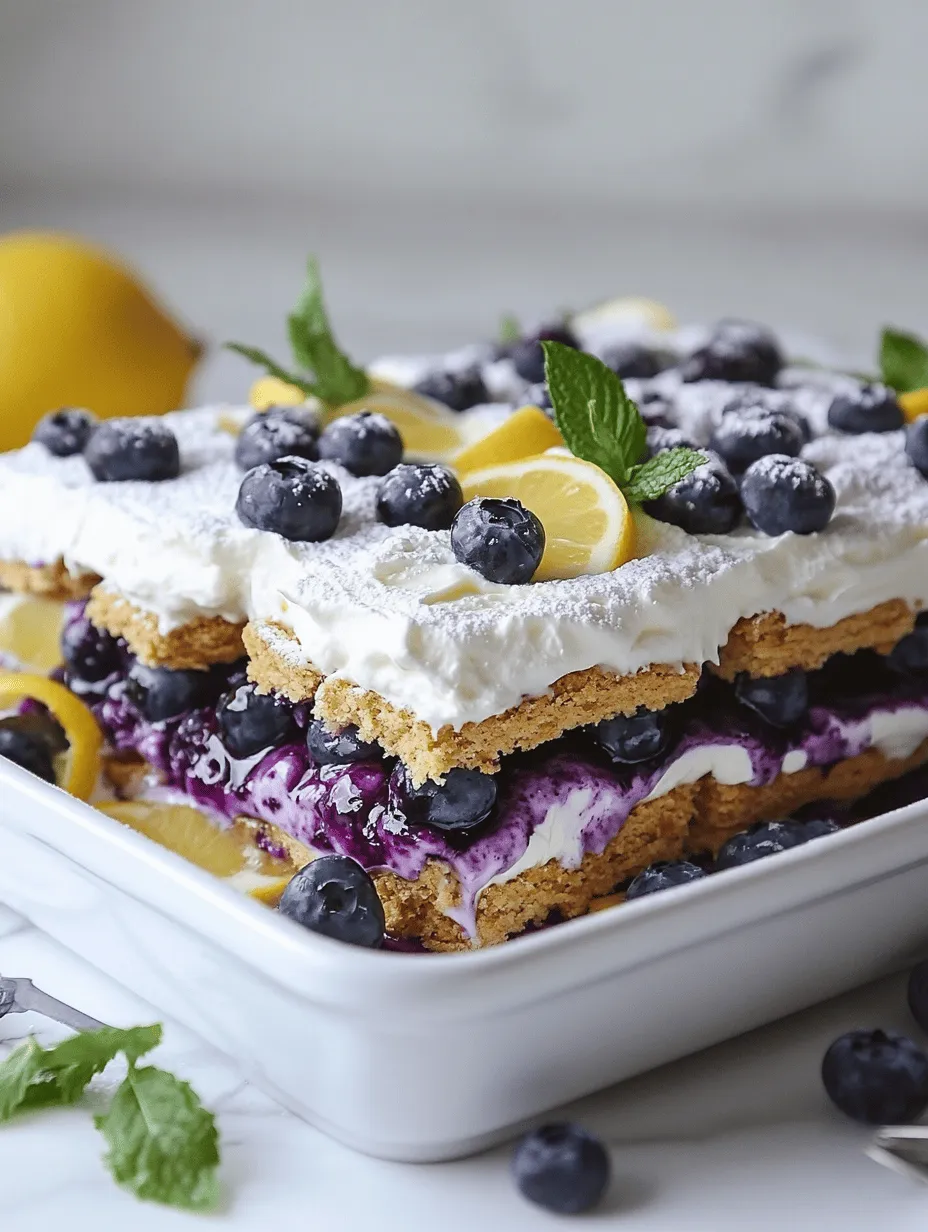 As the warm sun beckons and outdoor gatherings become a staple of summer, what could be more refreshing than a slice of Easy Blueberry Lemon Icebox Cake? This delightful dessert combines the sweet-tart flavor of fresh blueberries with the zesty brightness of lemons, creating a treat that is as pleasing to the palate as it is to the eyes. With its layers of creamy goodness and crunchy graham crackers, this icebox cake is a showstopper that promises to impress both family and friends at any gathering.