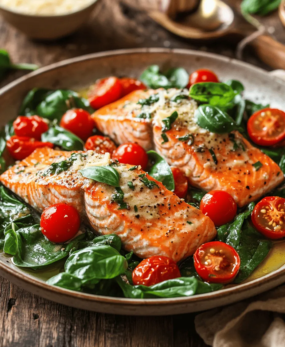 Imagine a dish that encapsulates the essence of Italian comfort food while delivering a healthy punch. Tuscan Garlic Salmon with Spinach and Tomato is just that—a vibrant and flavorful creation that brings together succulent salmon fillets, aromatic garlic, fresh spinach, and juicy tomatoes. This dish is not only a feast for the eyes but also a celebration of the rich culinary heritage of Tuscany, renowned for its emphasis on fresh, high-quality ingredients.