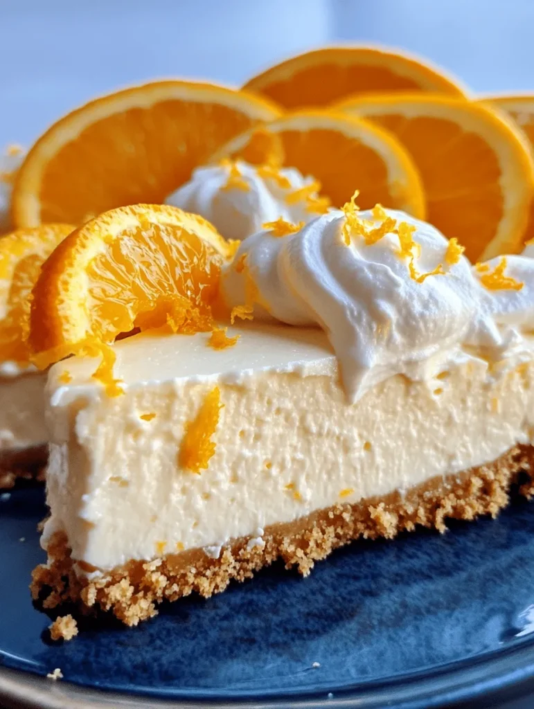 Imagine a dessert that captures the delightful essence of summer in every creamy bite. The No-Bake Orange Creamsicle Cheesecake is just that—a refreshing and indulgent treat that brings back the nostalgia of childhood summers spent enjoying those iconic orange creamsicle popsicles. This dessert not only satisfies your sweet tooth but also provides a light and airy finish that is perfect for warm-weather gatherings or casual evenings at home.