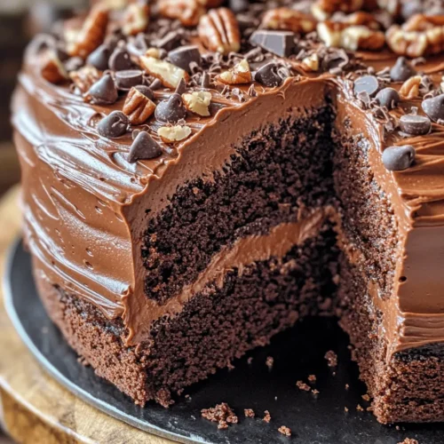 There’s something undeniably irresistible about chocolate cakes that makes them a perennial favorite among dessert lovers. Whether you're celebrating a special occasion or simply indulging in a sweet craving, chocolate cakes deliver a rich and satisfying experience. Among the myriad of chocolate desserts, the Decadent Chocolate Pecan Cake stands out as a true masterpiece. This cake is not just another chocolate dessert; it marries the deep, rich flavors of chocolate with the delightful crunch of pecans, creating a symphony of textures and tastes that is sure to impress.