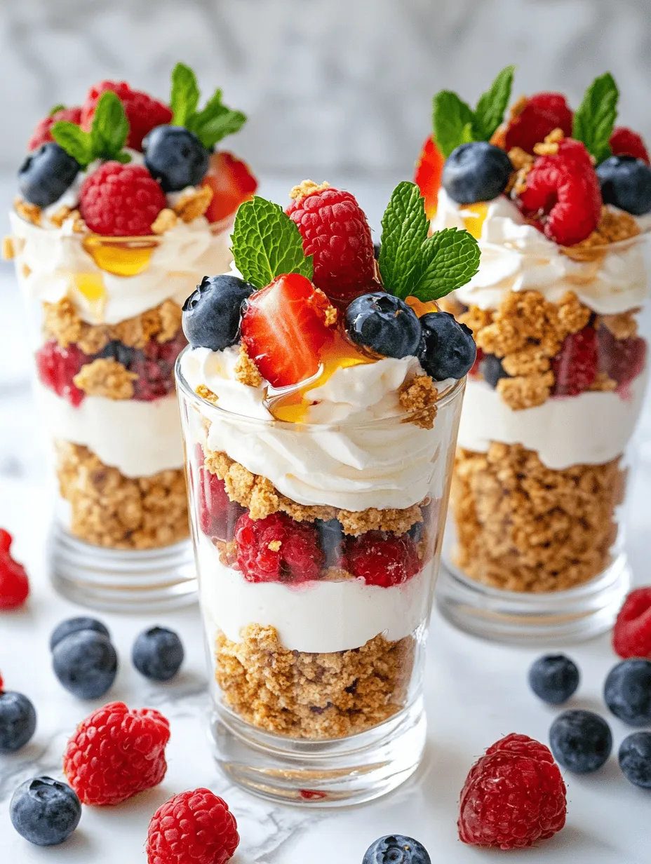 Parfaits are the epitome of a dessert that delights the senses, combining various textures and flavors to create an indulgent experience. With their layers of creamy goodness, crunchy bases, and vibrant fruits, parfaits are not just visually appealing but also offer a tantalizing taste sensation. Among the myriad of parfait options, the Graham Cracker Delight Parfaits stand out for their simplicity and deliciousness. Featuring a harmonious blend of fresh berries, fluffy cream, and a crunchy graham cracker base, this dessert is the perfect treat for any gathering, from family celebrations to casual get-togethers.