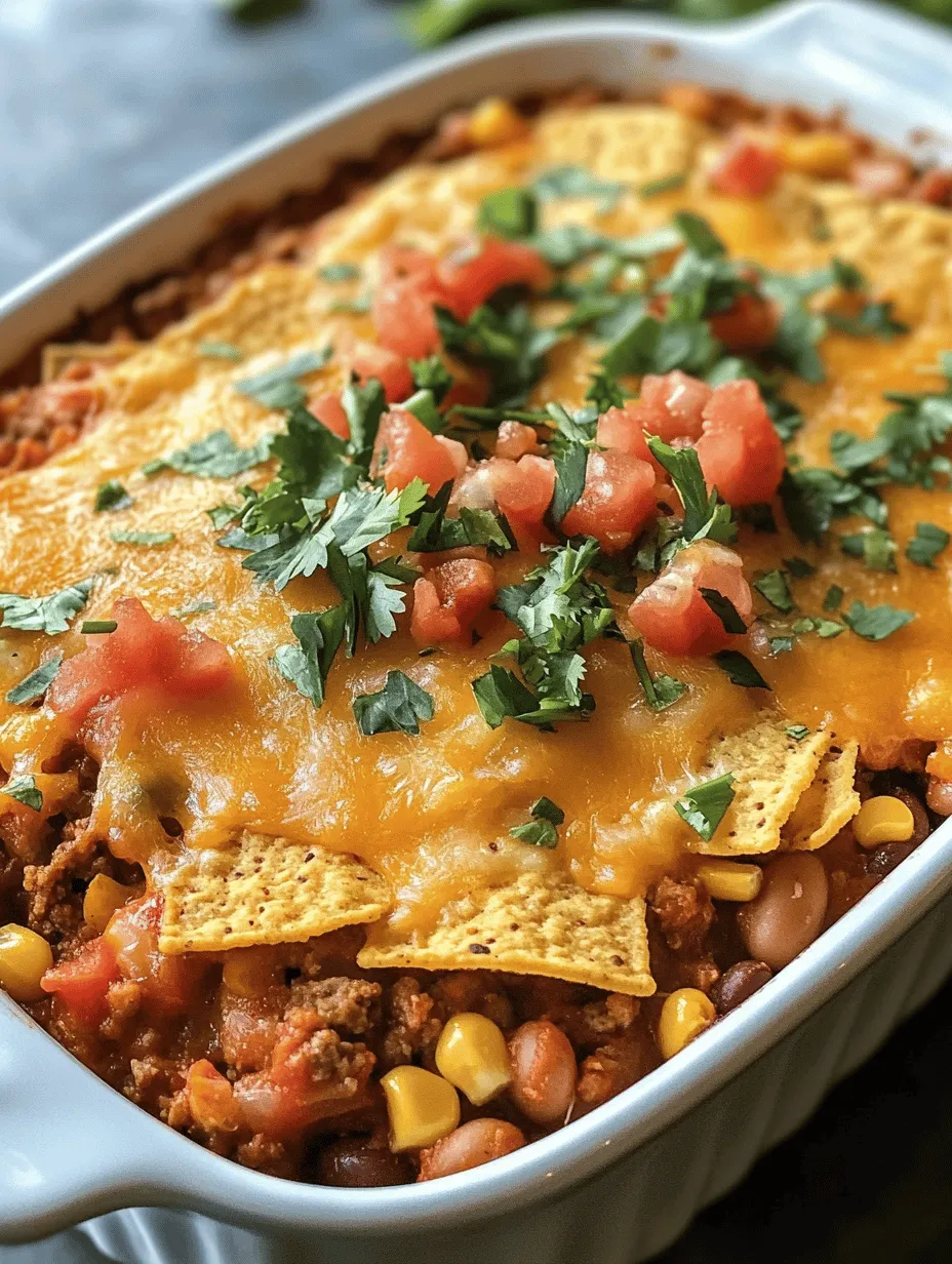 In the realm of comfort food, few dishes evoke warmth and satisfaction quite like a hearty casserole. Our Hearty Ground Beef & Baked Bean Casserole is not only simple to prepare but also a delightful blend of flavors and textures that will please the whole family. This dish combines savory ground beef, nutritious beans, and crunchy tortilla chips, topped with gooey cheddar cheese, making it the perfect meal for busy weeknights or cozy gatherings.