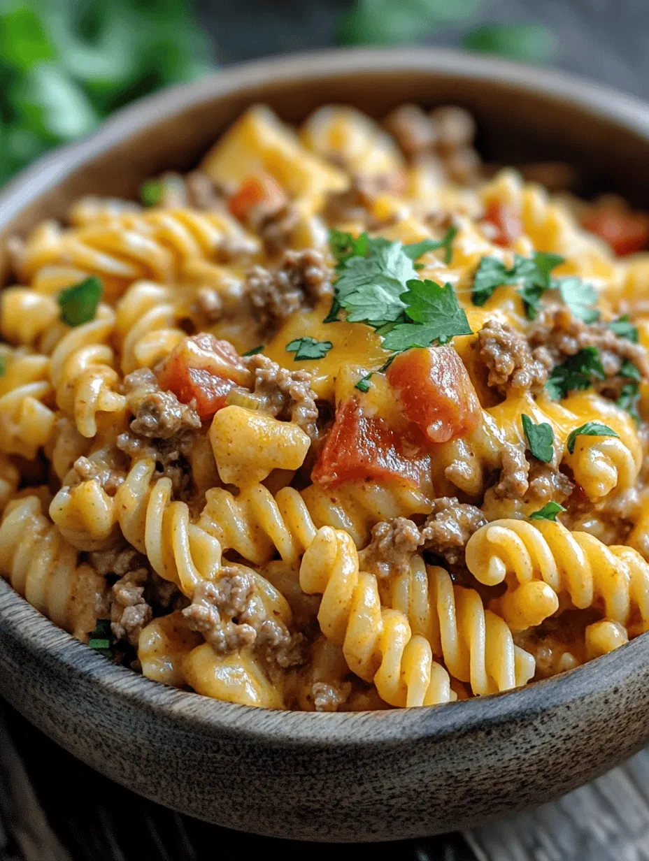 Creamy Rotel Pasta with Ground Beef is the ultimate comfort food that brings warmth, flavor, and satisfaction to the dinner table. This dish combines the hearty goodness of ground beef with the creamy richness of a savory sauce, all enveloped in perfectly cooked pasta. It’s a recipe that not only delivers on taste but also offers a quick and hassle-free preparation, making it an ideal choice for busy weeknights or family gatherings.