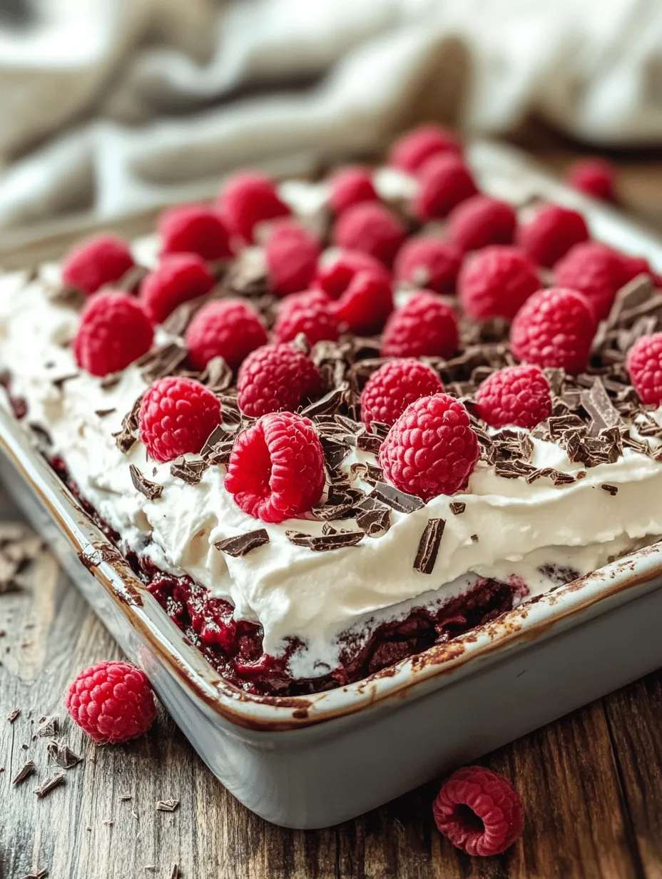 Prepare to indulge in a dessert that perfectly balances the richness of chocolate with the vibrant tartness of fresh raspberries: the Raspberry Chocolate Lasagna Delight. This decadent treat combines layers of creamy, luscious ingredients, creating a symphony of flavors and textures that will captivate your taste buds. Imagine sinking your spoon into a cooled, layered masterpiece, where each bite delivers a delightful contrast between the silky chocolate ganache, the refreshing burst of raspberries, and the smooth, rich mascarpone cheese.