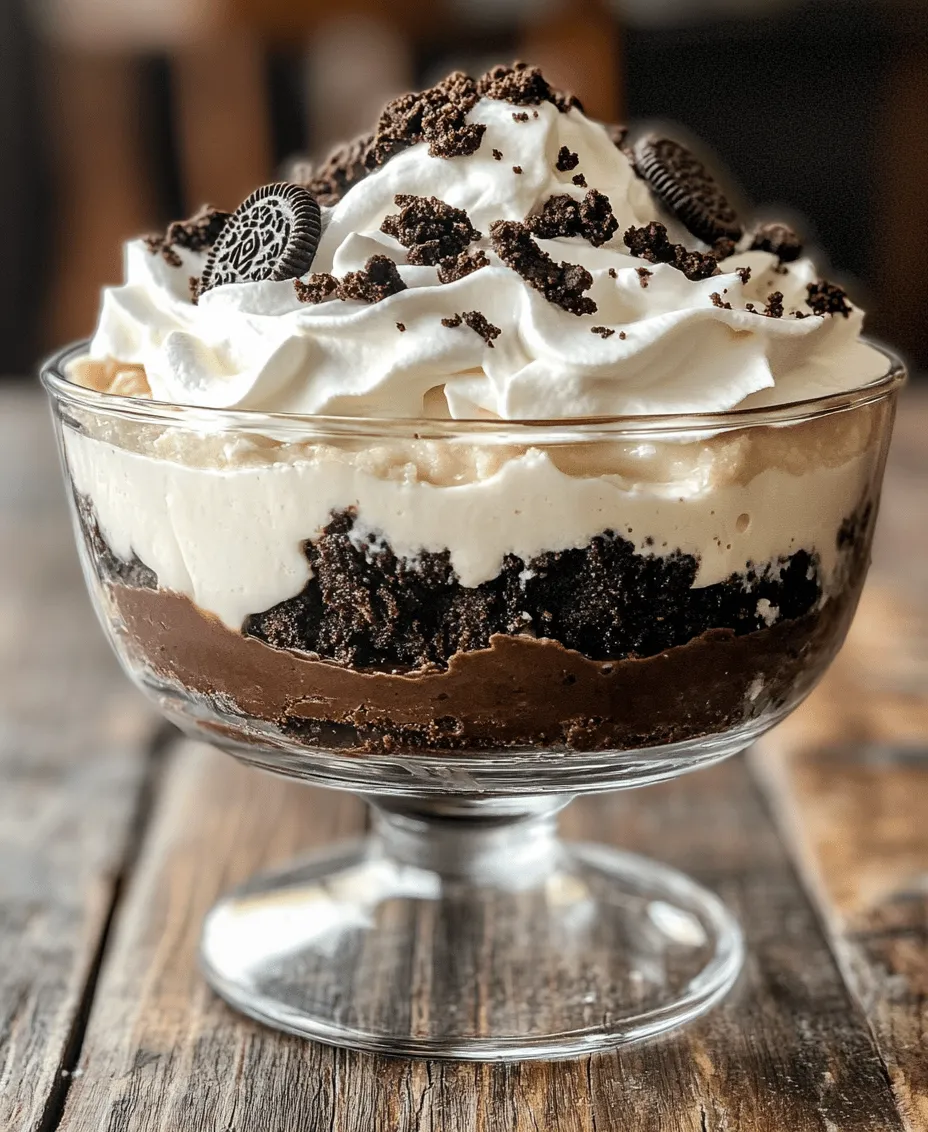 Oreo Pudding Paradise is a delightful dessert that brings together the beloved flavors of classic Oreo cookies and rich chocolate pudding into a creamy, indulgent treat. This no-bake dessert is a favorite among both children and adults, making it a perfect addition to any gathering, from birthday parties to family dinners, or even as a sweet surprise on a quiet evening at home. Its layered presentation and harmonious blend of textures—crunchy cookie crust, velvety pudding, and smooth cream cheese mixture—entice the taste buds and provide a feast for the eyes.