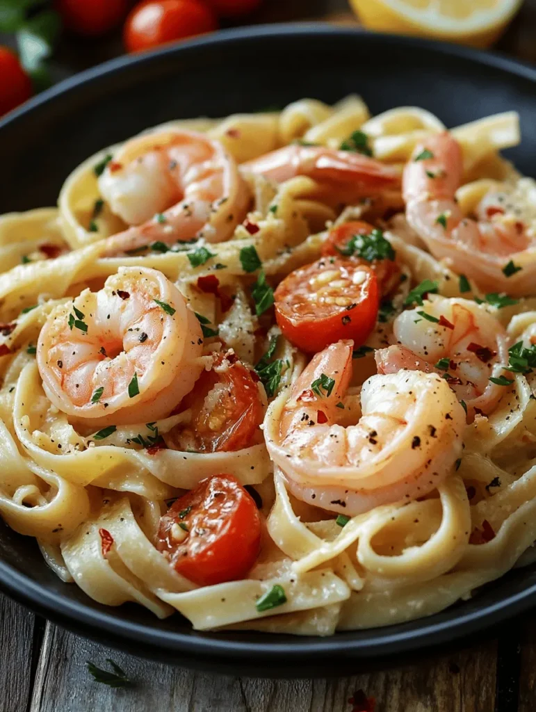 Creamy Garlic Shrimp Pasta is a delightful and flavorful meal that brings together the best of the sea and the comforting embrace of pasta. This dish is not just a meal; it's an experience that captivates your taste buds with its rich, creamy texture, succulent shrimp, and aromatic garlic, creating a symphony of flavors that makes it irresistible. Whether you are looking to whip up a quick dinner for your family on a busy weeknight or impress guests at an elegant dinner party, this recipe has you covered.