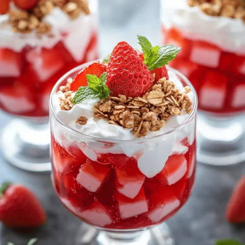 Desserts hold a special place in our hearts and gatherings, acting as the grand finale to any meal. They are not merely a sweet treat but a way to celebrate moments with friends and family, create memories, and share joy. Among the myriad of dessert options available, Strawberry Jell-O Parfaits have steadily carved out their niche as a favorite. These delightful parfaits combine the vibrant colors of fresh strawberries with the playful texture of gelatin, making them a refreshing and visually appealing choice for any occasion.