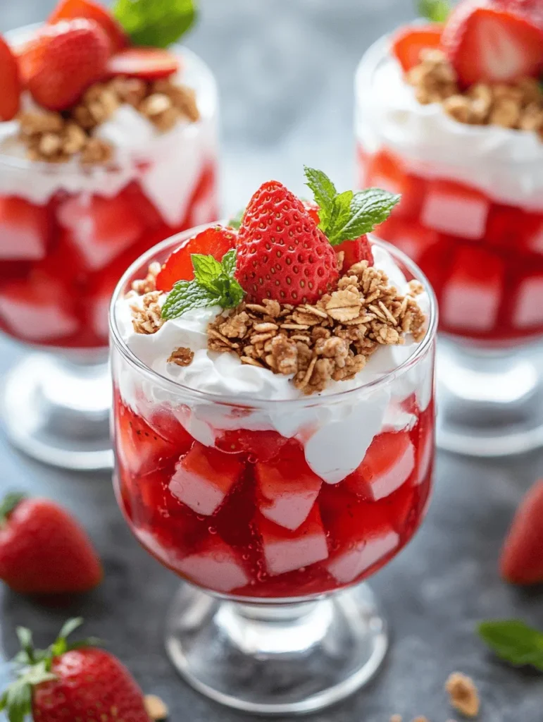 Desserts hold a special place in our hearts and gatherings, acting as the grand finale to any meal. They are not merely a sweet treat but a way to celebrate moments with friends and family, create memories, and share joy. Among the myriad of dessert options available, Strawberry Jell-O Parfaits have steadily carved out their niche as a favorite. These delightful parfaits combine the vibrant colors of fresh strawberries with the playful texture of gelatin, making them a refreshing and visually appealing choice for any occasion.