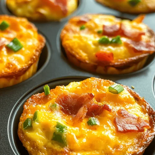 When it comes to versatile and satisfying meal options, few dishes can compete with Cheesy Bacon Egg Muffins. These delightful muffins are perfect for any time of day, whether you're looking to kickstart your morning with a hearty breakfast, impress guests at a brunch gathering, or simply enjoy a quick and delicious snack. Bursting with flavor and packed with protein, these muffins are not only enjoyable but also incredibly easy to prepare, making them an ideal choice for those with busy lifestyles.