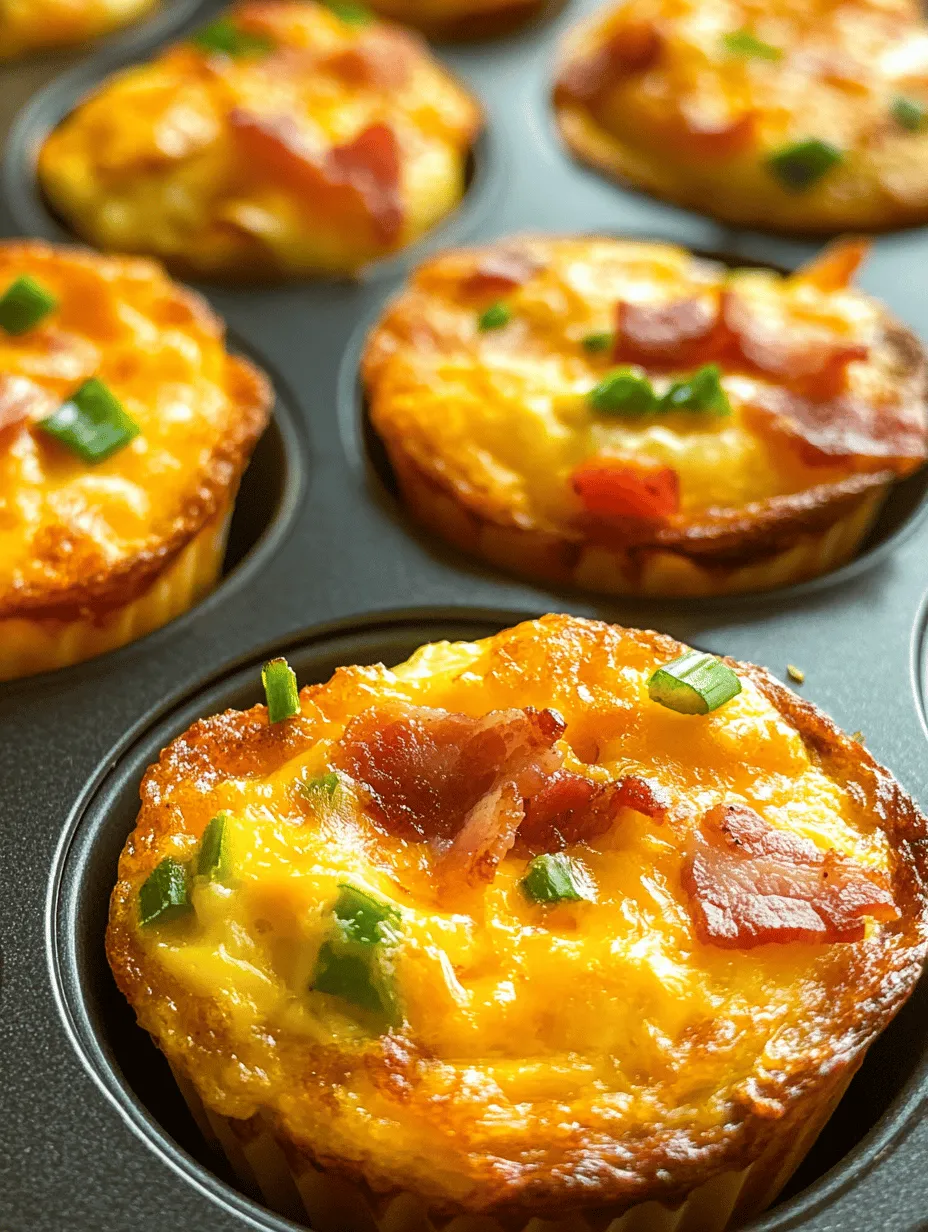 When it comes to versatile and satisfying meal options, few dishes can compete with Cheesy Bacon Egg Muffins. These delightful muffins are perfect for any time of day, whether you're looking to kickstart your morning with a hearty breakfast, impress guests at a brunch gathering, or simply enjoy a quick and delicious snack. Bursting with flavor and packed with protein, these muffins are not only enjoyable but also incredibly easy to prepare, making them an ideal choice for those with busy lifestyles.