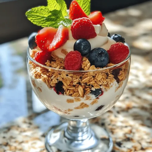 Parfaits are a delightful and versatile dish that can easily transition from breakfast to dessert. Characterized by their layered presentation, parfaits often combine various textures and flavors, making them visually appealing and satisfying to the palate. The Refreshing Berry Coconut Parfait is a vibrant and nutritious option that not only pleases the eye but also nourishes the body. With its colorful layers of fresh berries, creamy coconut yogurt, and crunchy granola, this parfait is a simple yet elegant choice for any meal of the day.