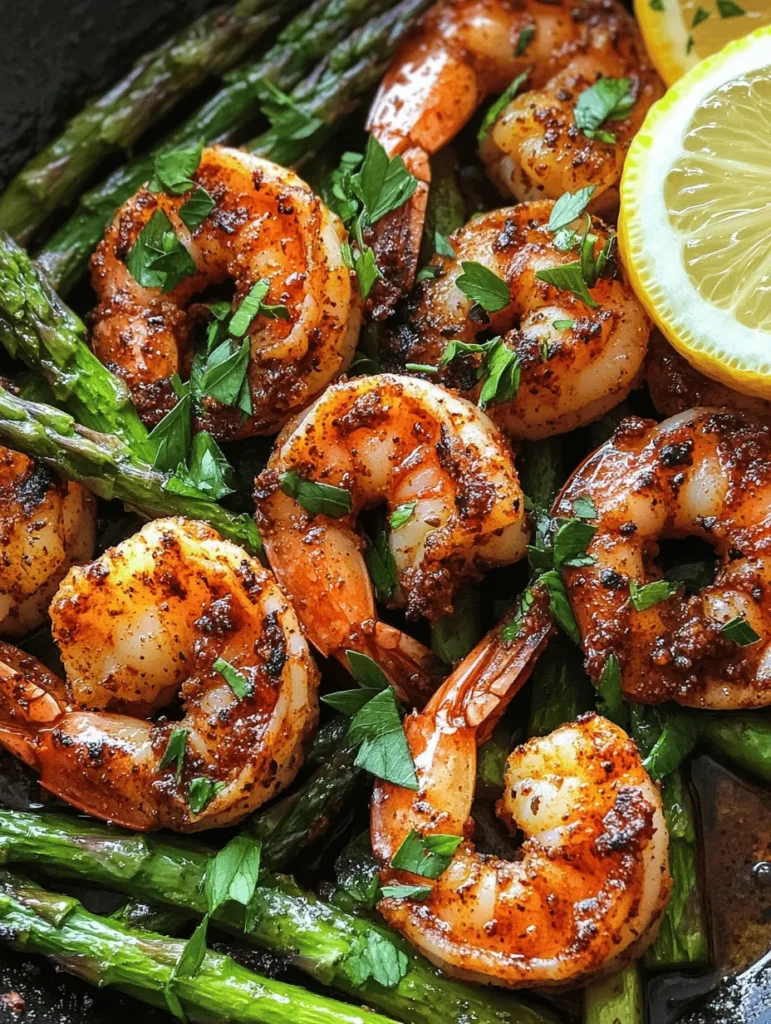 Delve into the world of flavorful and nutritious meals with our Blackened Shrimp and Asparagus Skillet recipe. This dish not only tantalizes your taste buds with its Cajun-inspired spices but also brings the vibrant colors and health benefits of asparagus to your dinner table. As a beloved staple of Southern cuisine, blackened cooking has gained a reputation for its bold flavors and satisfying textures. Imagine succulent shrimp, perfectly seasoned, nestled alongside tender-crisp asparagus, all cooked in one skillet. With a prep time of just 10 minutes and a total cooking time of 20 minutes, this recipe is perfect for busy weeknights yet impressive enough for special occasions. Let’s explore how you can whip up this delightful dish while enjoying the benefits of fresh ingredients and bold flavors.