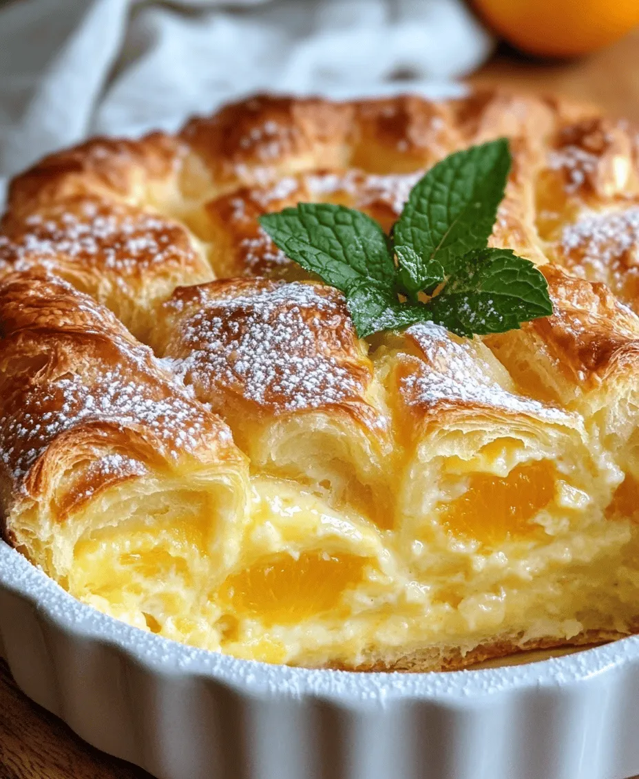 Imagine waking up to the warm, inviting aroma of freshly baked croissants, sweetened with the zesty tang of orange. This Delicious Orange Croissant Breakfast Bake is not just a delightful morning treat; it’s a culinary experience that combines flaky pastry with bright citrus flavors, creating a breakfast that feels both indulgent and comforting. Perfect for family gatherings or leisurely weekend brunches, this dish strikes the right balance between elegance and simplicity, making it an ideal choice for any breakfast table.