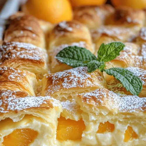 Imagine waking up to the warm, inviting aroma of freshly baked croissants, sweetened with the zesty tang of orange. This Delicious Orange Croissant Breakfast Bake is not just a delightful morning treat; it’s a culinary experience that combines flaky pastry with bright citrus flavors, creating a breakfast that feels both indulgent and comforting. Perfect for family gatherings or leisurely weekend brunches, this dish strikes the right balance between elegance and simplicity, making it an ideal choice for any breakfast table.