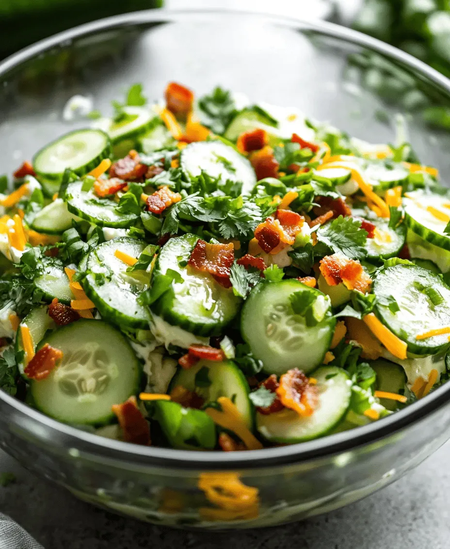 To truly appreciate the Jalapeño Popper Cucumber Salad, it’s essential to understand the role each ingredient plays in creating this harmonious dish. Each component not only contributes to the overall flavor but also enhances the texture and presentation, making the salad visually and gastronomically appealing.