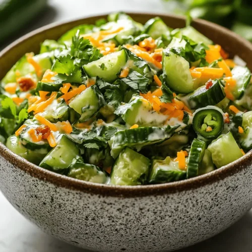 To truly appreciate the Jalapeño Popper Cucumber Salad, it’s essential to understand the role each ingredient plays in creating this harmonious dish. Each component not only contributes to the overall flavor but also enhances the texture and presentation, making the salad visually and gastronomically appealing.
