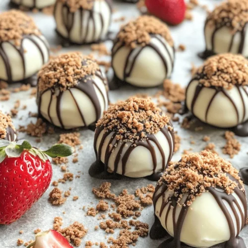 The star of our truffles is undoubtedly the fresh strawberries. When selecting strawberries, look for firm, plump berries with vibrant red color, as these indicate ripeness and flavor. Fresh strawberries not only bring a natural sweetness to the truffle but also a bright, fruity punch that complements the creamy cheesecake filling. Nutritionally, strawberries are packed with vitamins, antioxidants, and fiber, making them a delicious and healthful choice. Their juicy texture will enhance the overall taste of the truffles and help balance the richness of the cream cheese.
