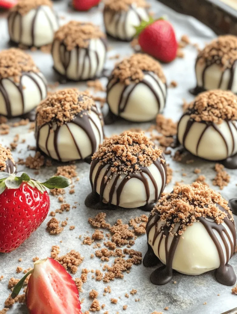 The star of our truffles is undoubtedly the fresh strawberries. When selecting strawberries, look for firm, plump berries with vibrant red color, as these indicate ripeness and flavor. Fresh strawberries not only bring a natural sweetness to the truffle but also a bright, fruity punch that complements the creamy cheesecake filling. Nutritionally, strawberries are packed with vitamins, antioxidants, and fiber, making them a delicious and healthful choice. Their juicy texture will enhance the overall taste of the truffles and help balance the richness of the cream cheese.