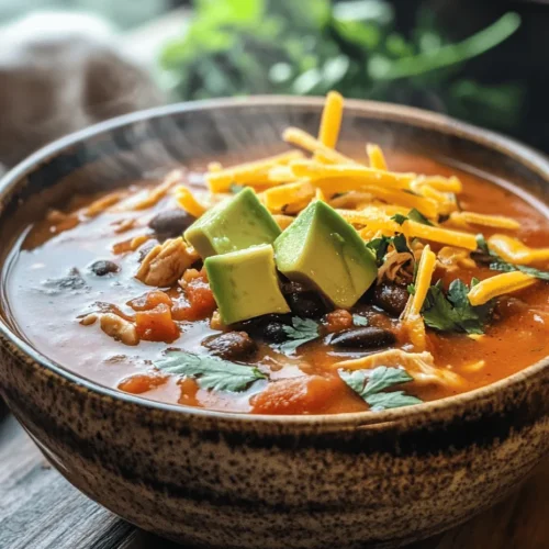 Spicy Chicken Enchilada Soup is more than just a meal; it is a delightful fusion of rich flavors and wholesome ingredients. Drawing inspiration from the classic enchilada, this soup offers the same comforting elements but in a lighter, more accessible form. The origins of enchiladas date back to ancient Mexico, where tortillas were filled with various ingredients, then rolled and enjoyed by the people. Over the years, they have evolved, and with that evolution, we now have dishes like the Spicy Chicken Enchilada Soup, which brings the essence of enchiladas to a new level of comfort food.