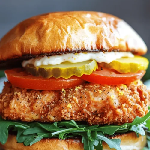If you’re on the hunt for a sandwich that combines crispy goodness with a burst of zesty flavor, look no further than the Crispy Lemon Pepper Chicken Sandwich. This delightful dish takes the classic chicken sandwich and elevates it to new heights with its vibrant lemony notes and perfectly seasoned crispy chicken. Imagine biting into a juicy chicken breast that’s been marinated in buttermilk and lemon, coated in a crunchy breading, and served on a soft bun with fresh toppings. The combination of textures and flavors makes this sandwich an irresistible option for lunch, dinner, or even gatherings with friends and family.