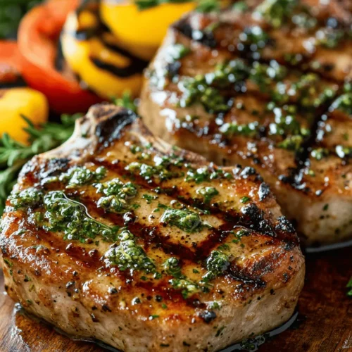 Herb-crusted grilled pork chops are a fantastic dish that combines the rich, savory flavor of pork with the vibrant freshness of herbs. This recipe is not only visually appealing but also delivers a delightful explosion of taste with every bite. Whether you're hosting a summer barbecue or preparing a cozy weeknight dinner, these pork chops are sure to impress your family and friends with their juicy texture and aromatic crust.