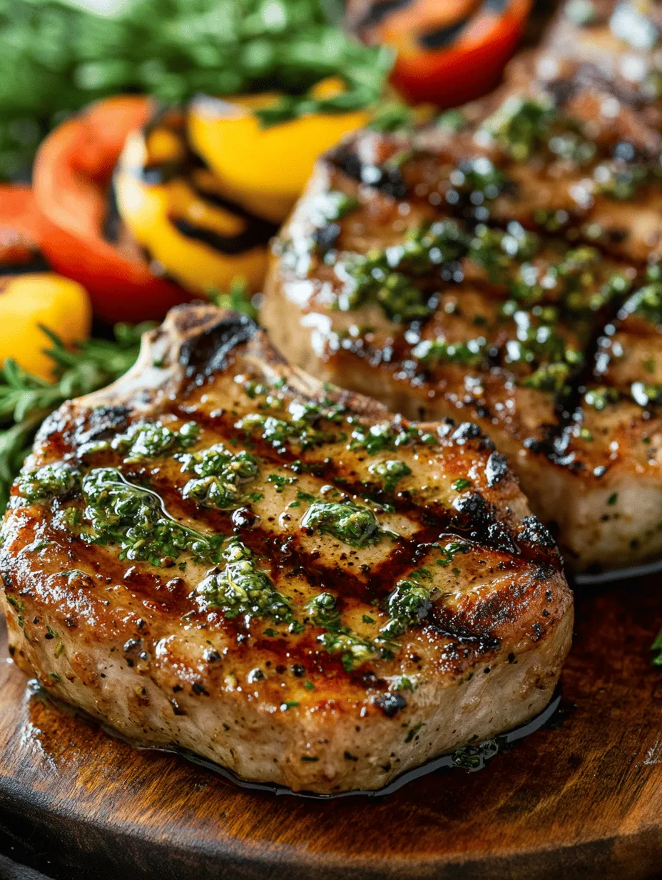 Herb-crusted grilled pork chops are a fantastic dish that combines the rich, savory flavor of pork with the vibrant freshness of herbs. This recipe is not only visually appealing but also delivers a delightful explosion of taste with every bite. Whether you're hosting a summer barbecue or preparing a cozy weeknight dinner, these pork chops are sure to impress your family and friends with their juicy texture and aromatic crust.