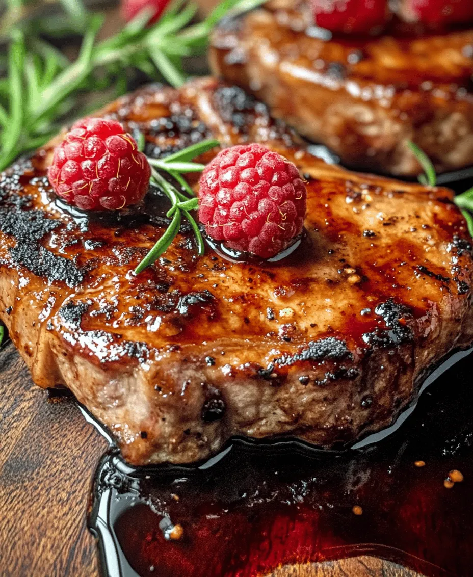 Prepare to tantalize your taste buds with a dish that beautifully balances sweet and savory flavors: Raspberry Balsamic Glazed Pork Chops. This recipe transforms a simple cut of pork into an exquisite meal, perfect for any occasion. The tartness of fresh raspberries melds beautifully with the rich depth of balsamic vinegar, creating a glaze that elevates ordinary pork chops into a gourmet experience. Whether you are planning a cozy weeknight dinner or hosting a special gathering, these pork chops stand out as a crowd-pleaser. Additionally, the ease of preparation makes this dish accessible even for novice cooks, allowing anyone to impress their guests with a culinary masterpiece.