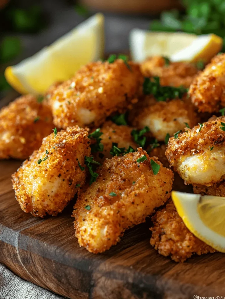 Crispy Lemon Pepper Chicken Bites are a mouthwatering appetizer or main course that brings the perfect balance of zesty and savory flavors to your table. This dish is not just a meal; it’s an experience that tantalizes your taste buds and leaves your guests craving more. With a delightful crunch on the outside and tender, juicy chicken on the inside, these bites are perfect for gatherings, game days, or simply a cozy dinner at home.